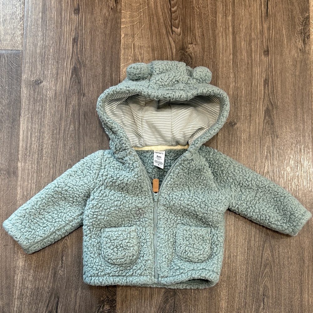 Carter's Blue Sherpa Jacket with Bear Ears